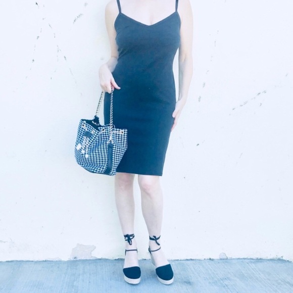 Houndstooth BUCKET purse gold chain shoulder BAG - Picture 4 of 5